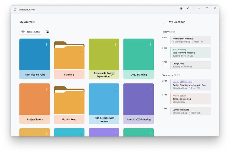 Microsoft Garage 项目Journal 正式更名为Microsoft Journal 重新加入正式项目组