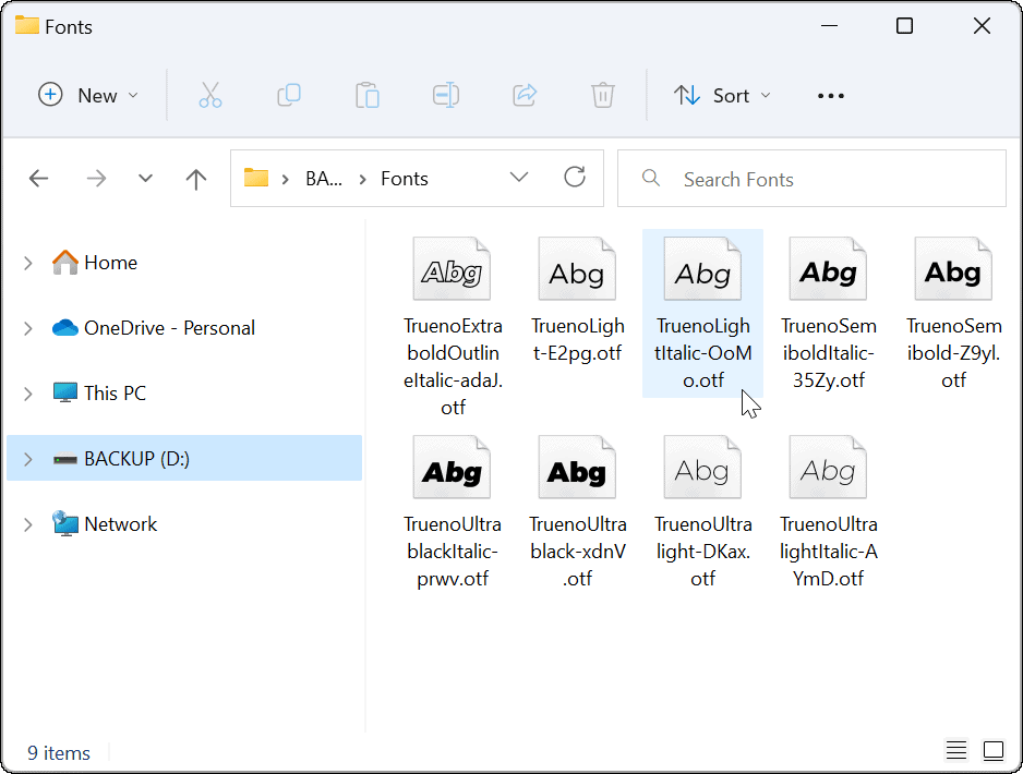 如何在 Windows 11 上安装或卸载字体