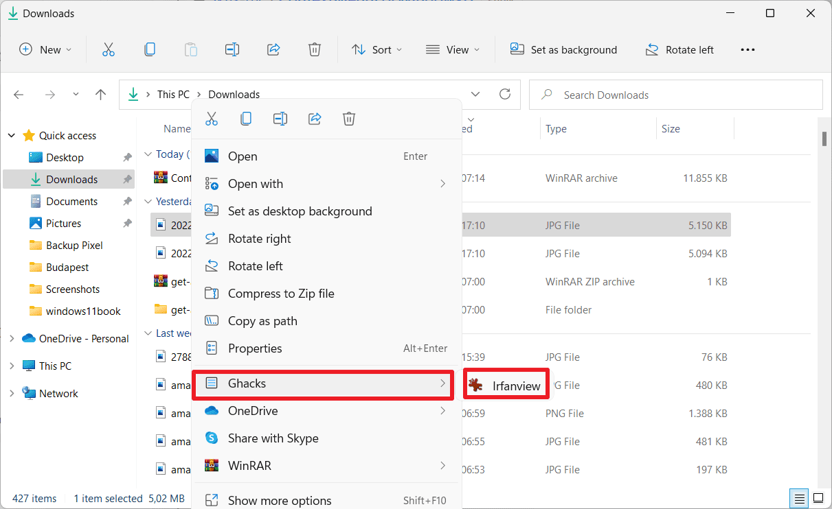 将自定义上下文菜单项添加到 Windows 11 的文件资源管理器菜单