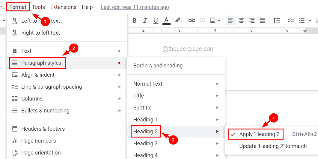 如何在 Google Docs 中插入目录