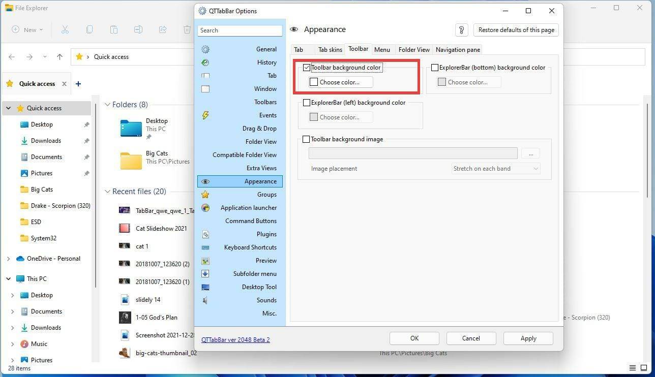 如何将 QT TabBar 添加到 Windows 11 文件资源管理器