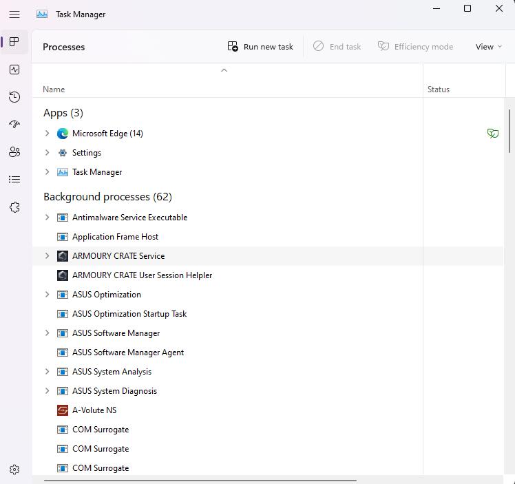 Windows 11 22H2 更新任务管理器中的新增功能