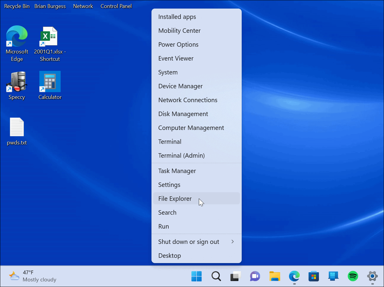 如何访问 Windows 11 上的高级用户菜单