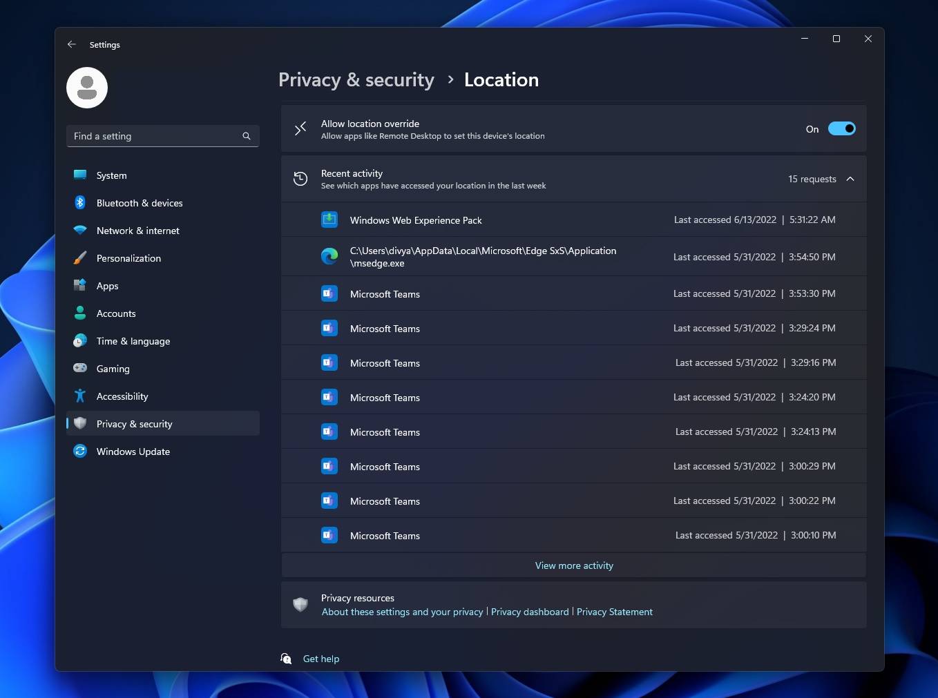 Windows 11 新隐私审核功能帮助保护用户隐私