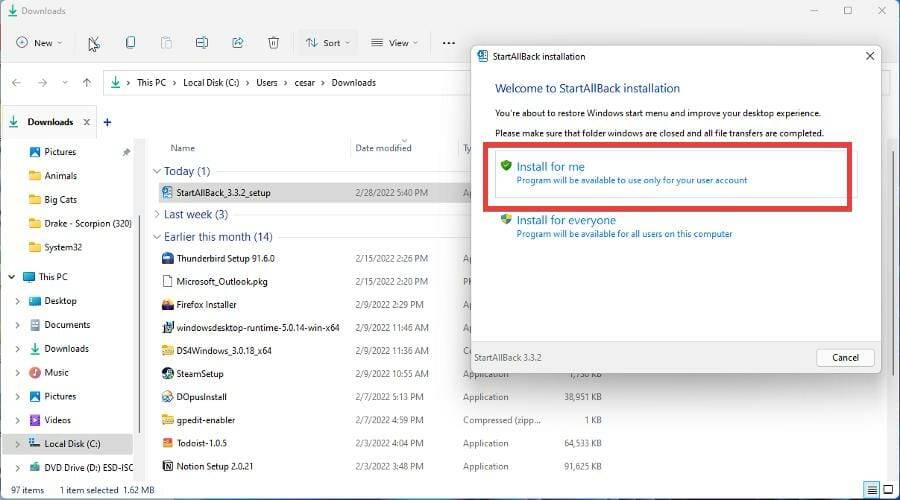 如何在 Windows 11 上使用 StartAllBack 返回 Windows 10 风格的开始菜单?