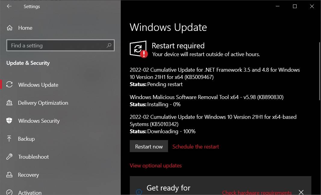 Windows 10 KB5010342发布，修复多项问题（21H2，21H1）