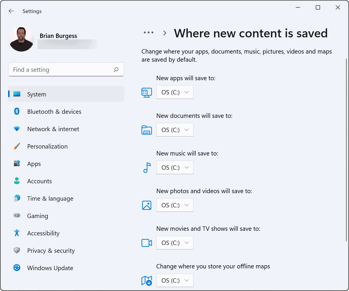 如何更改 Windows 11 的默认文件保存位置?