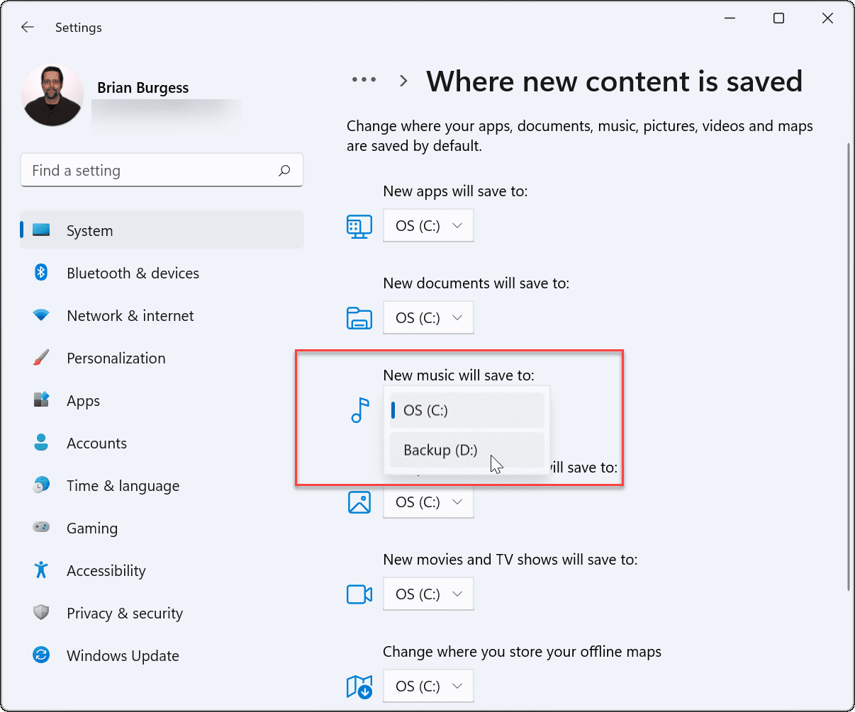 如何更改 Windows 11 的默认文件保存位置?