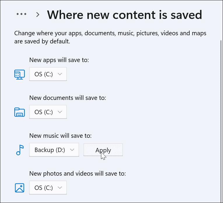 如何更改 Windows 11 的默认文件保存位置?