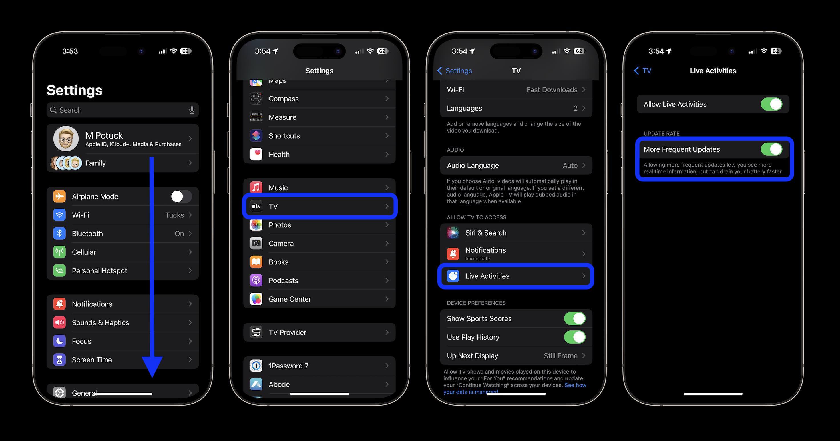 iOS 16.2: 如何启用“更频繁的更新”以支持实时活动？