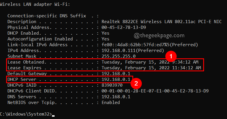 如何在 Windows 11/10上修改DHCP租期?