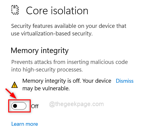 如何在 Windows 11、10 中启用或禁用内核隔离内存完整性?
