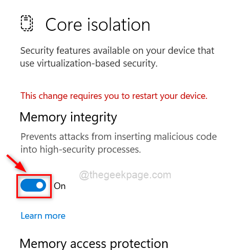 如何在 Windows 11、10 中启用或禁用内核隔离内存完整性?
