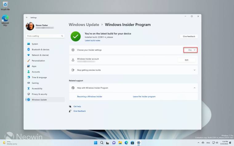 如何从Win11 Dev频道切换到Win11 Beta版本?