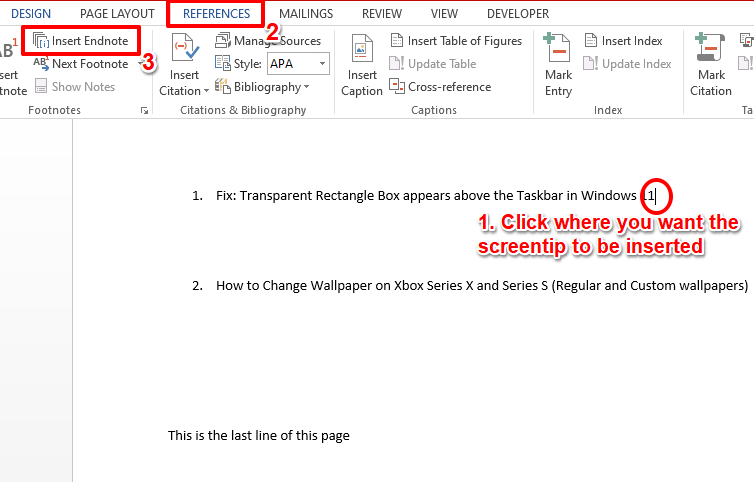 在 MS Word 中如何添加屏幕提示?