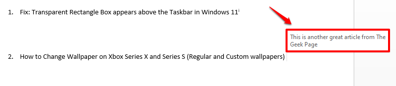 在 MS Word 中如何添加屏幕提示?