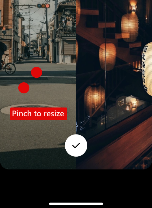 如何在 iPhone 上同时显示两张图片？