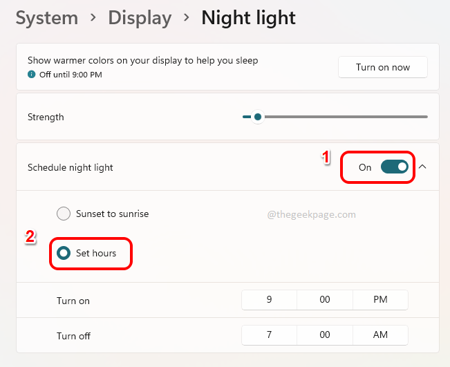 如何设置 Windows 11 的夜灯计划?