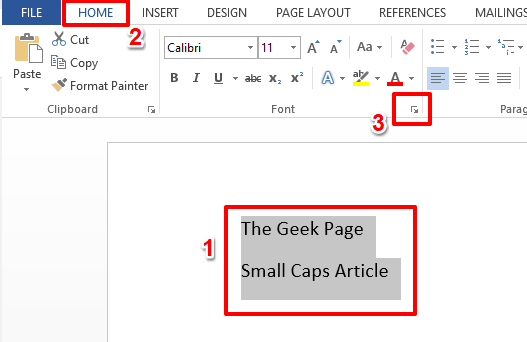 在 MS Word 中如何设置小写字母格式