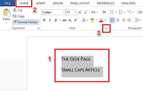 在 MS Word 中如何设置小写字母格式