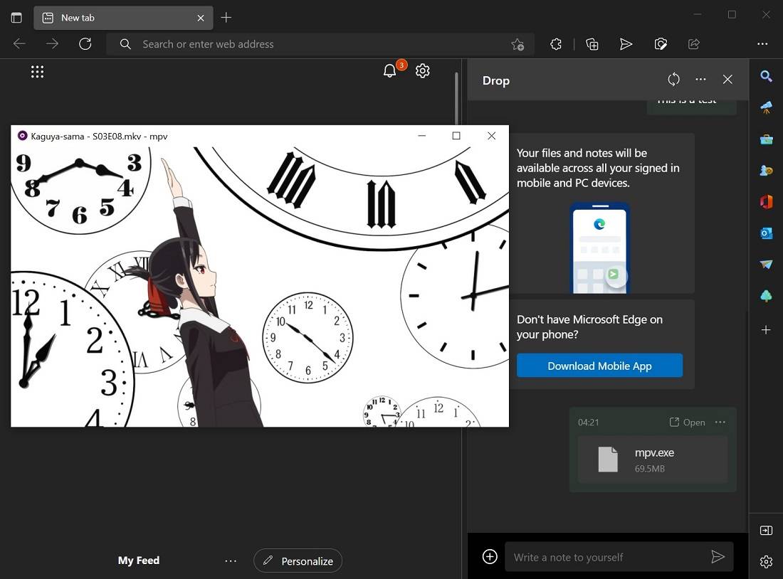 分享 Windows 应用和文件的全新云服务:Microsoft Edge Drop 体验