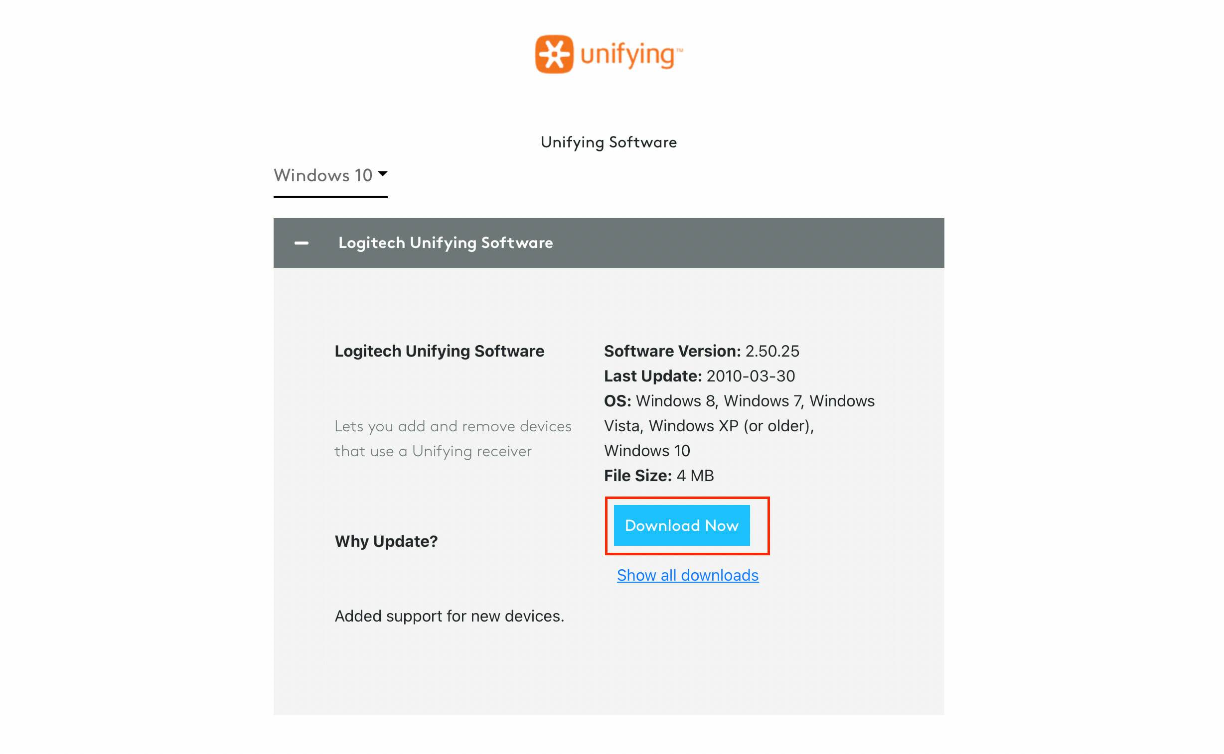在Windows 11中下载和安装罗技Unifying软件的步骤