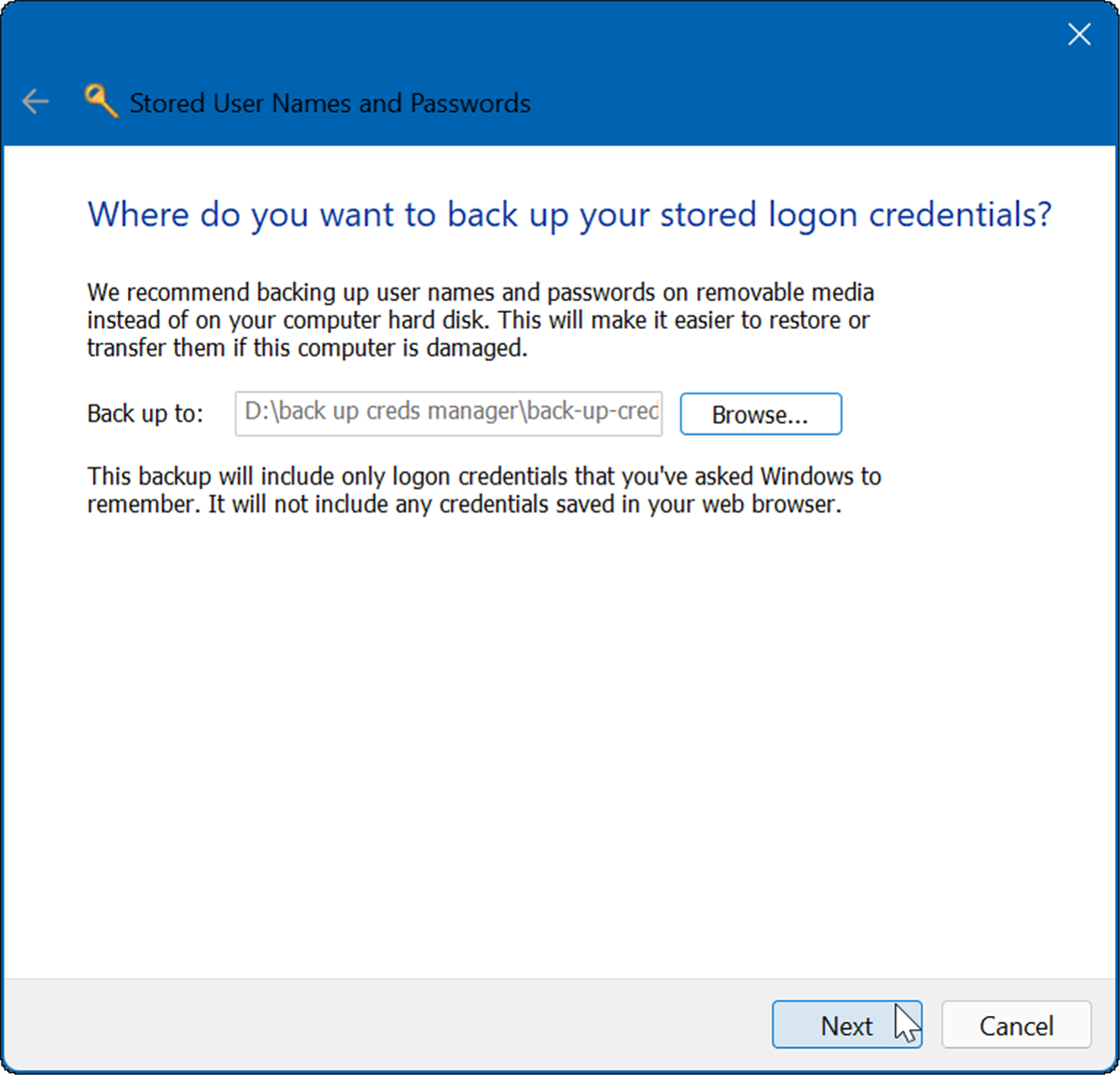 如何在 Windows 11 中使用凭据管理器存储和管理凭据
