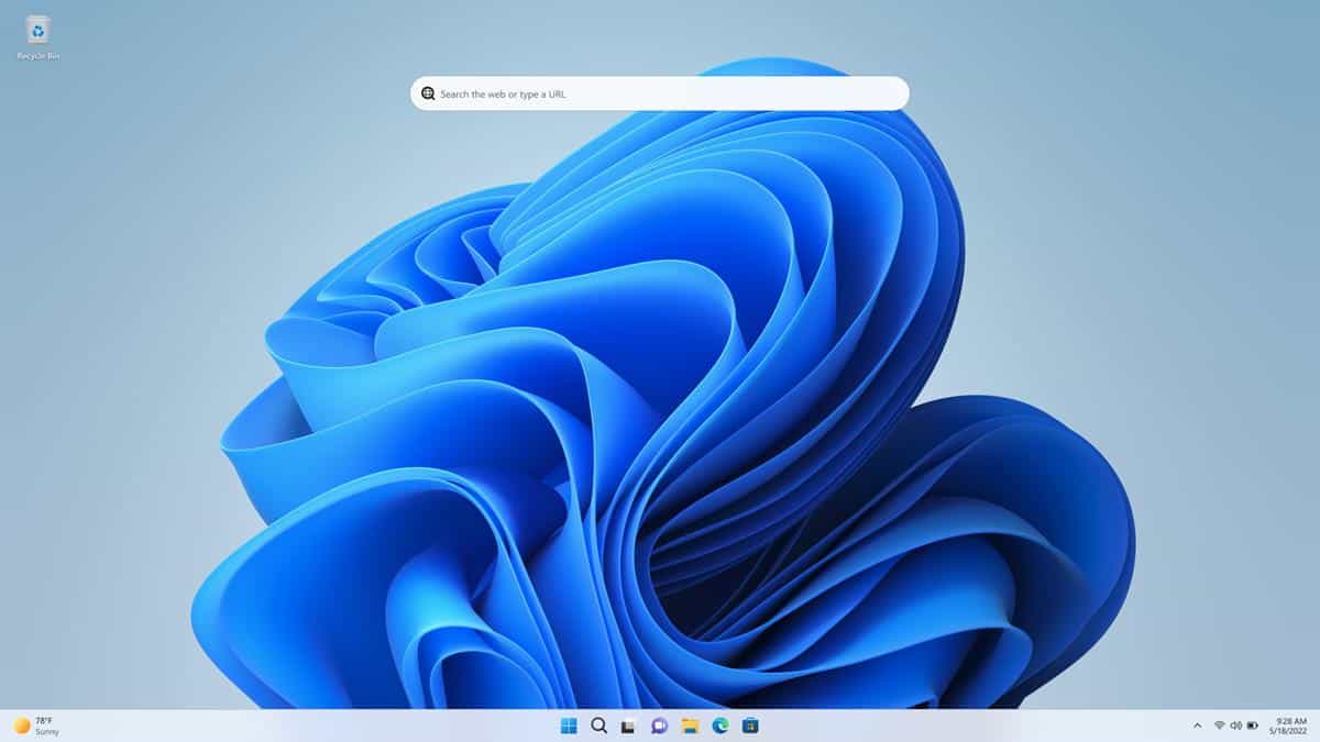 Windows 11 Insider Preview Build 25120 在桌面引入搜索栏