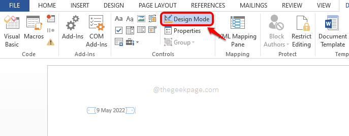 如何在 Microsoft Word 中插入日期选择器