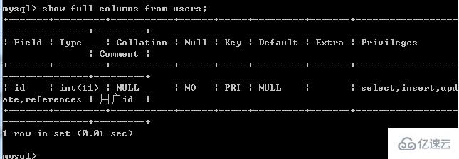 如何为MySQL表中的列添加注释？