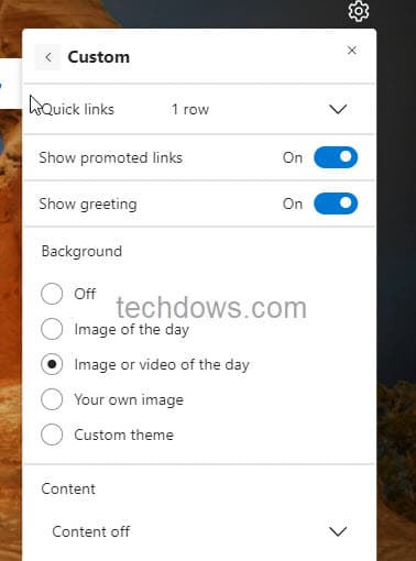 在Microsoft Edge中如何将“Today’s video”添加到新标签页?