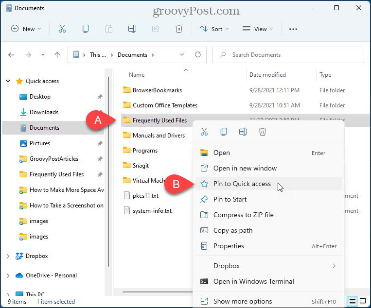 Windows 11 自定义快速访问文件夹的方法