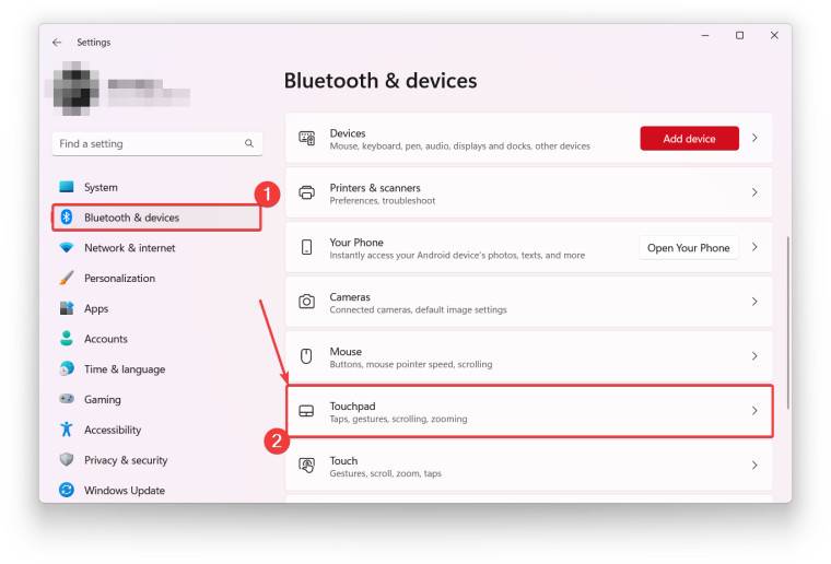 如何在 Windows 11 中自定义触摸板手势?