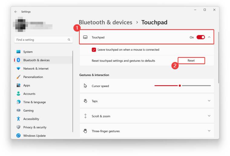 如何在 Windows 11 中自定义触摸板手势?