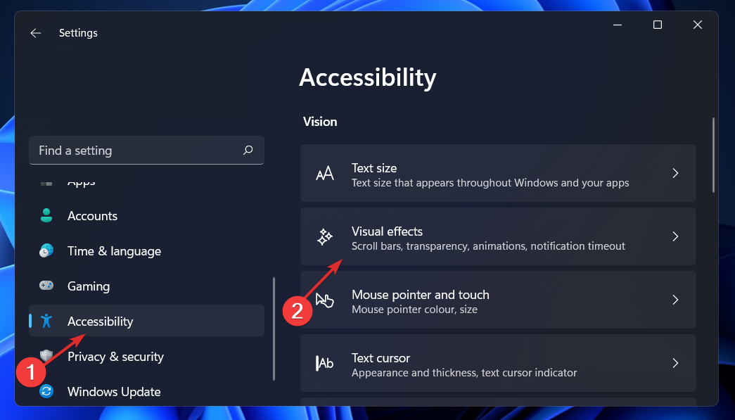 如何在 Windows 11 中关闭动画特效?