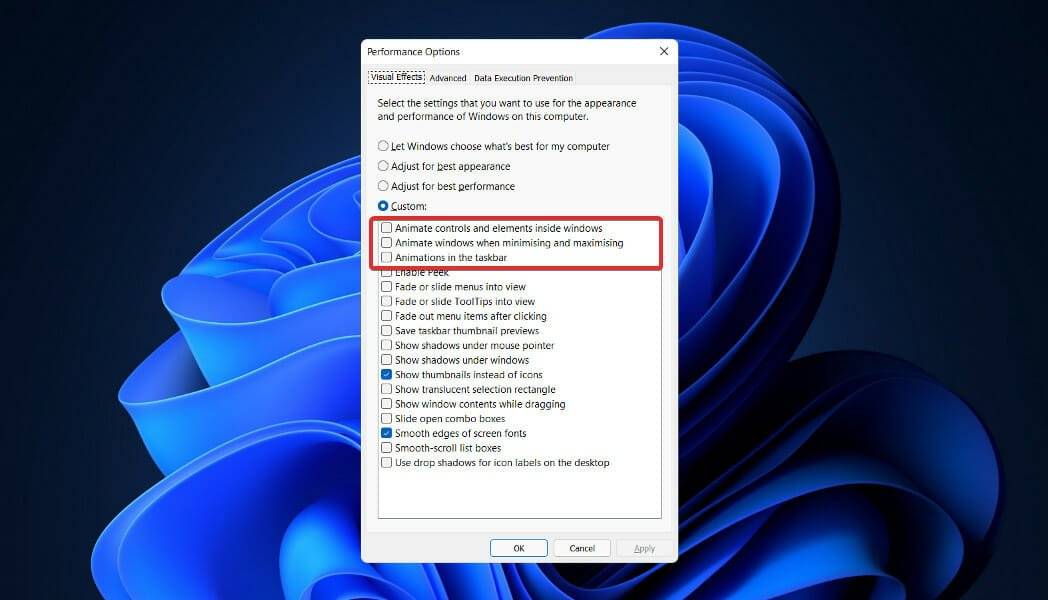 如何在 Windows 11 中关闭动画特效?