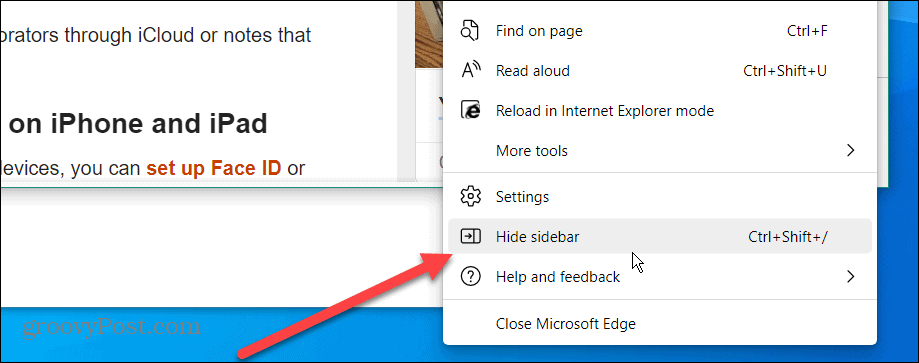 如何禁用 Microsoft Edge 的侧边栏?