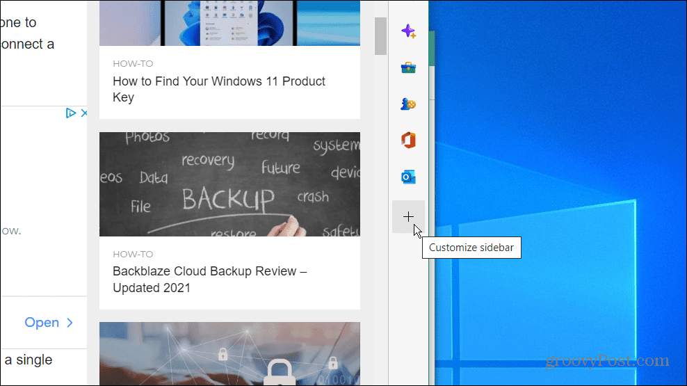 如何禁用 Microsoft Edge 的侧边栏?