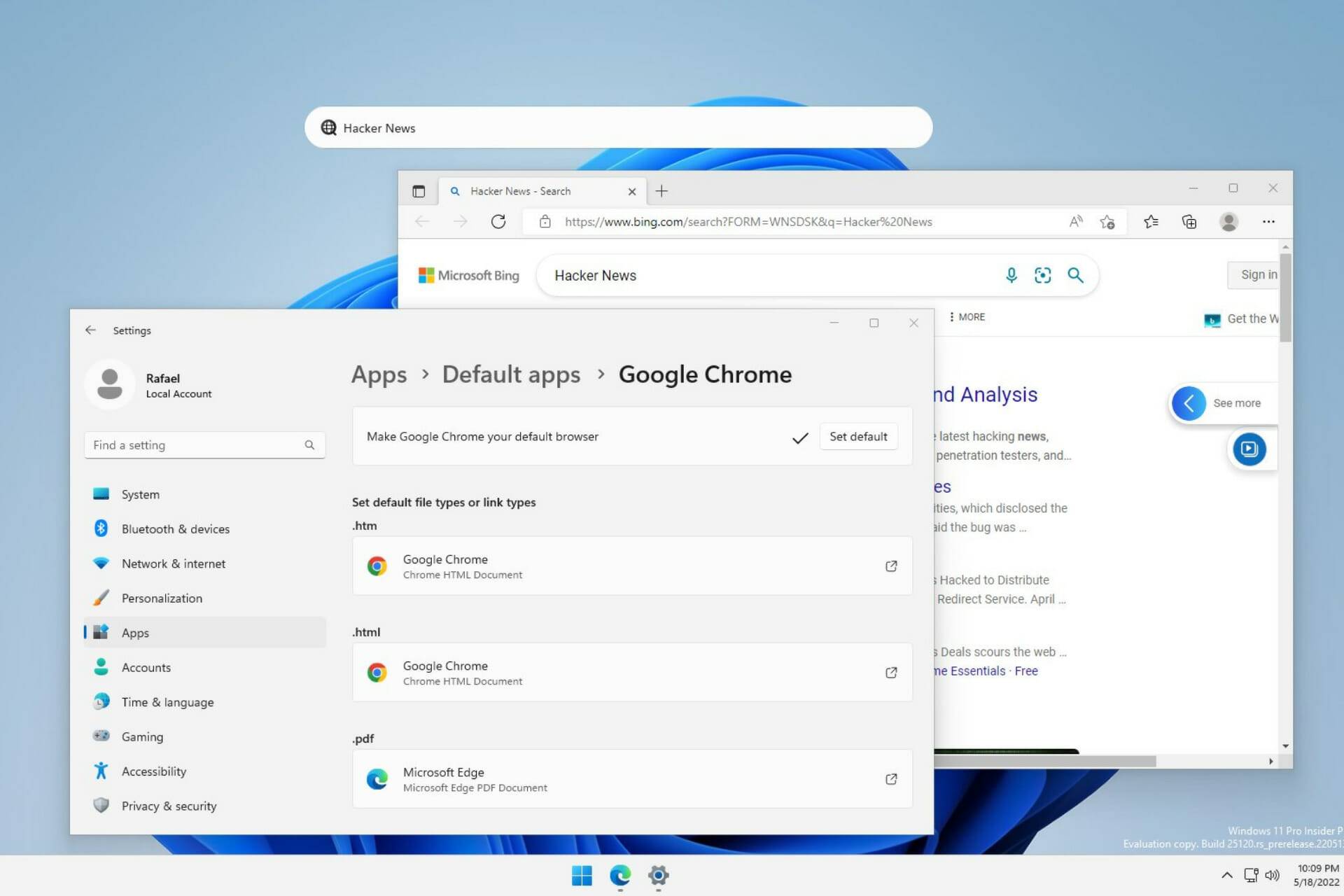 Windows 11 桌面搜索栏将默认使用 Edge 浏览器
