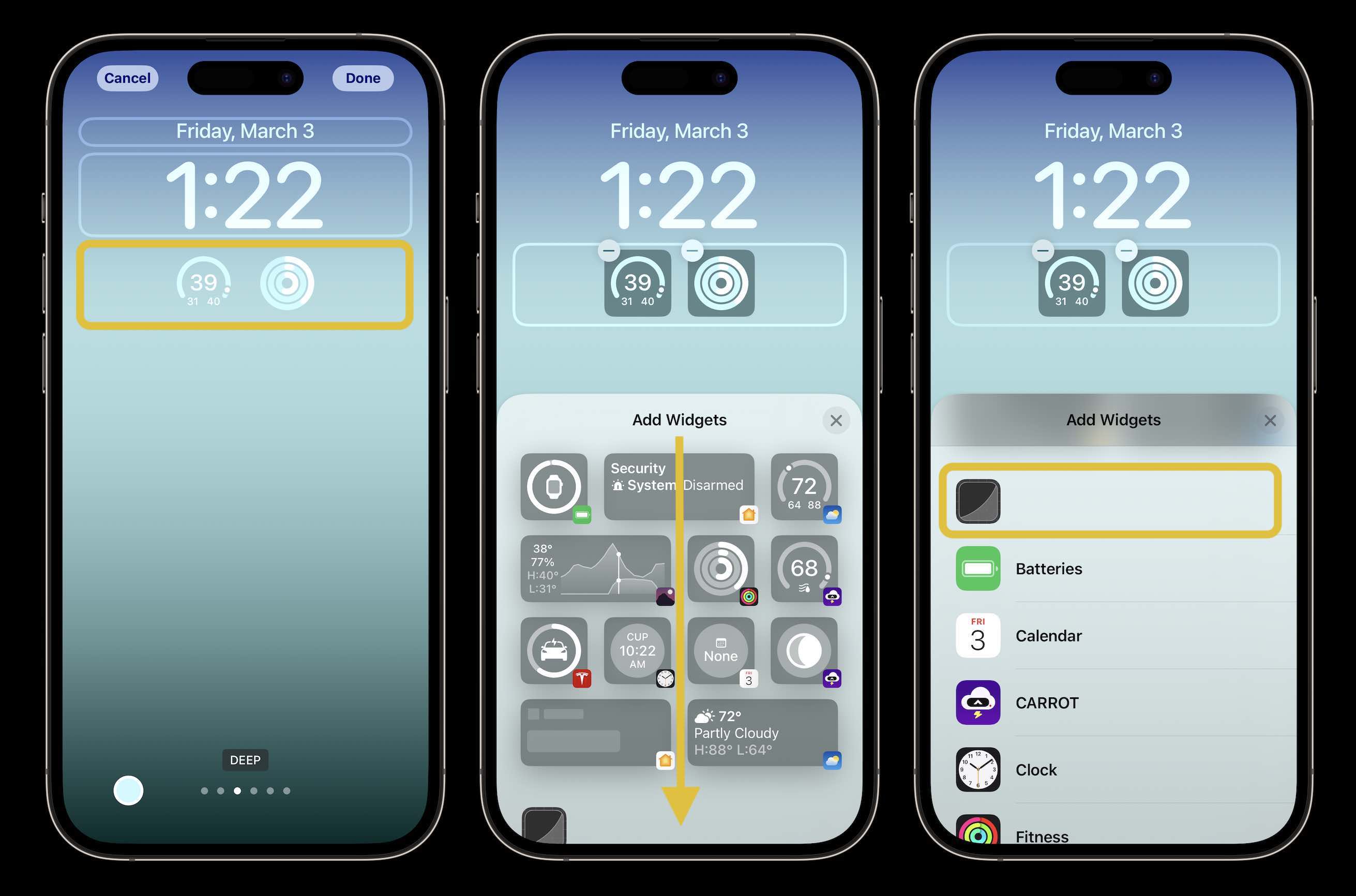 如何在iPhone上移除锁屏小组件?