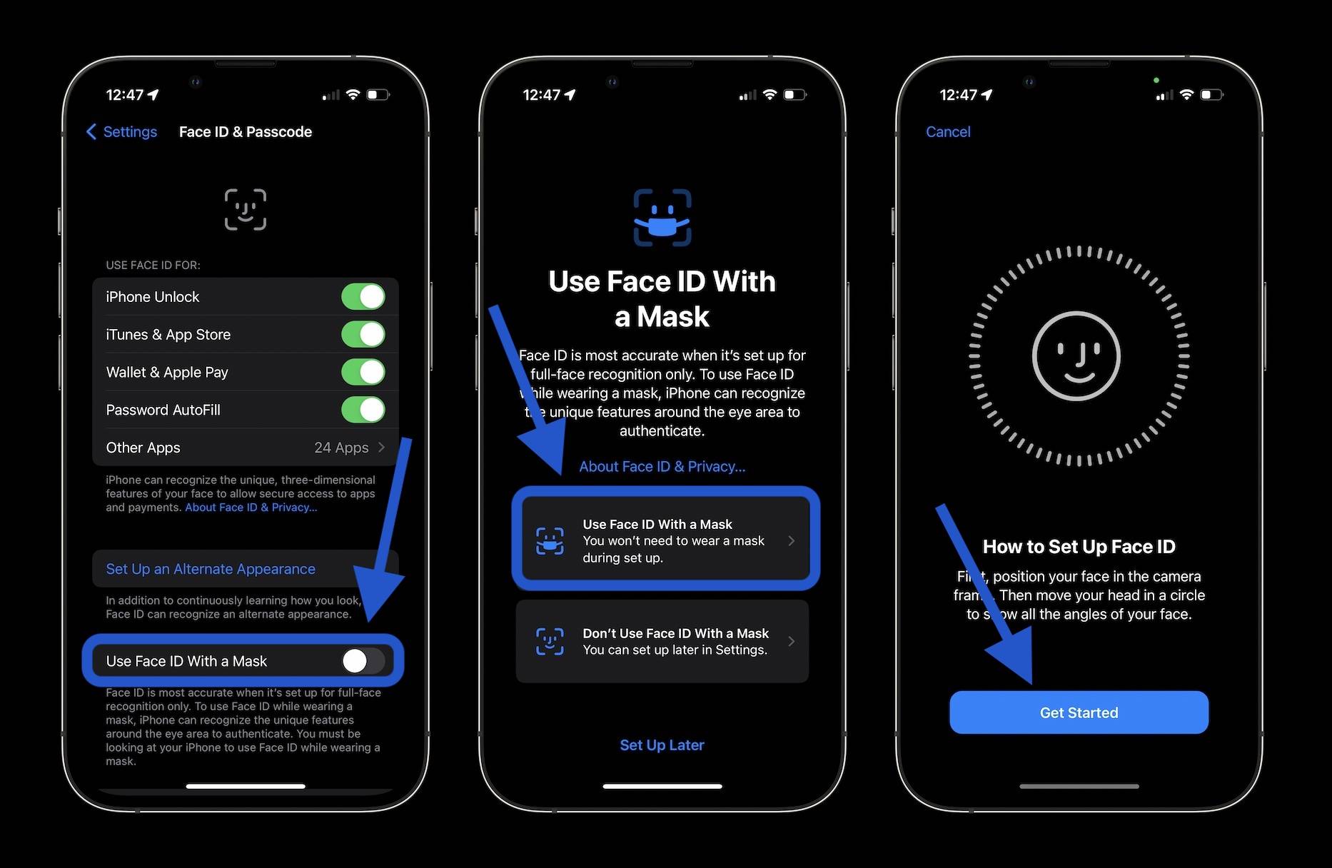 动手操作：这是在 iOS 15.4 测试版中使用带面具的 iPhone 面容 ID 的方法