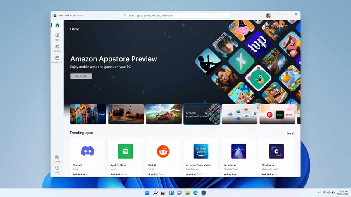微软计划在下月更新Windows 11,推出Android应用预览、任务栏改进、新媒体播放器和记事本应用