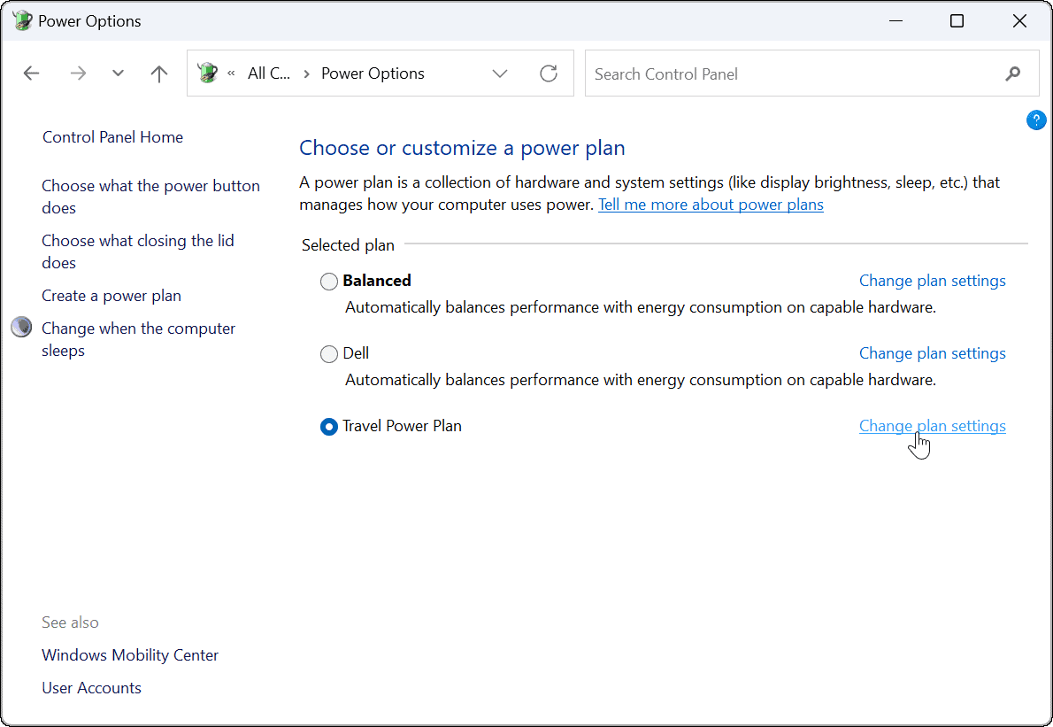 如何在 Windows 11 中设置自定义电源计划?