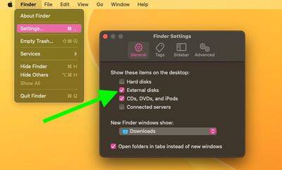 如何隐藏 Mac 桌面上的外部存储器?