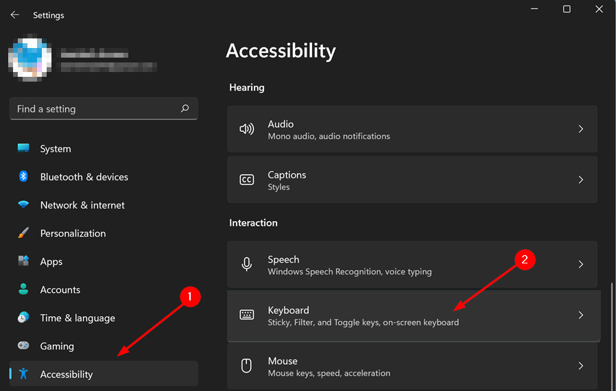 如何在 Windows 11 中打开或关闭粘滞性键?