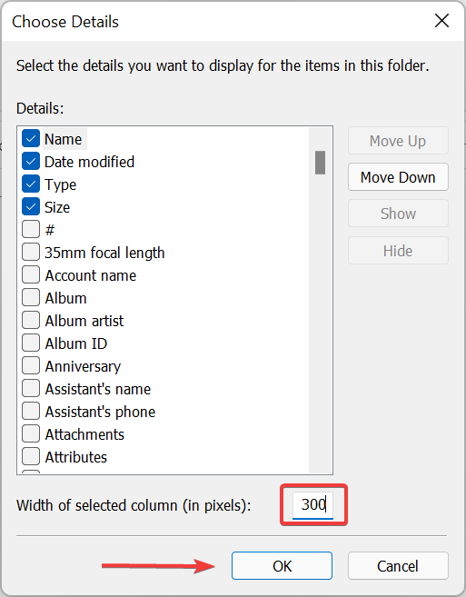 如何在 Windows 11 上自动调整所有列的大小?