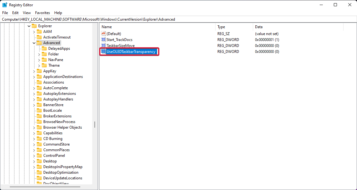 修复方法:Windows 11 任务栏不透明问题