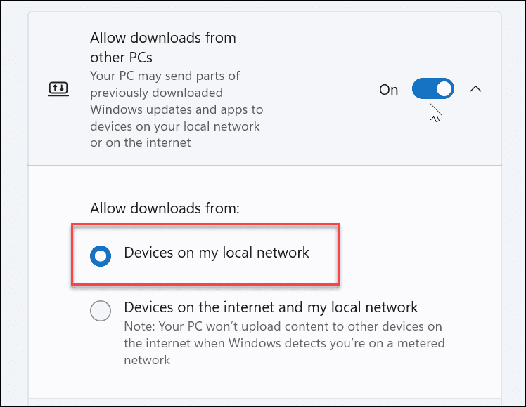 如何在 Windows 11 上禁用传递优化功能?