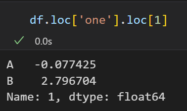 使用Python中DataFrame的xs函数来访问数据
