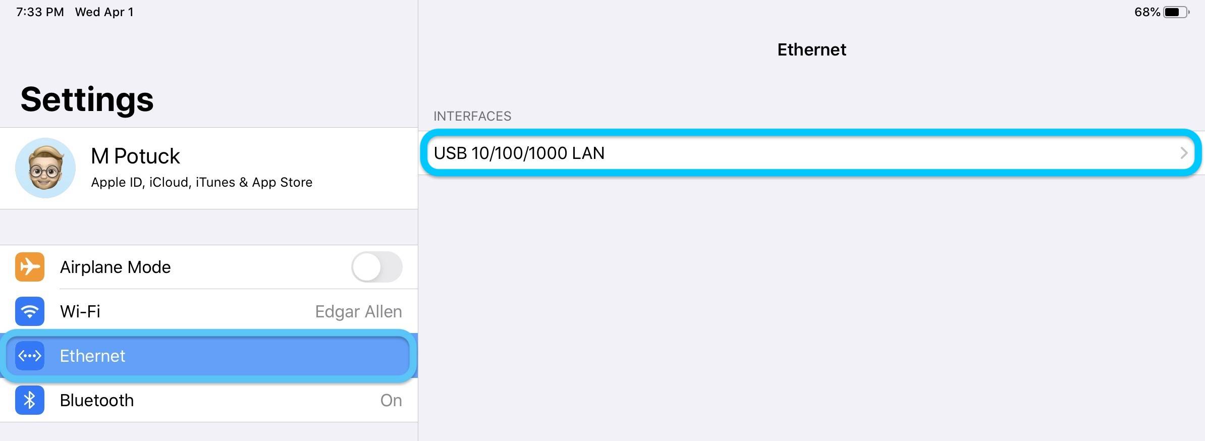 如何通过 USB-C 或 Lightning 在 iPad 上使用以太网